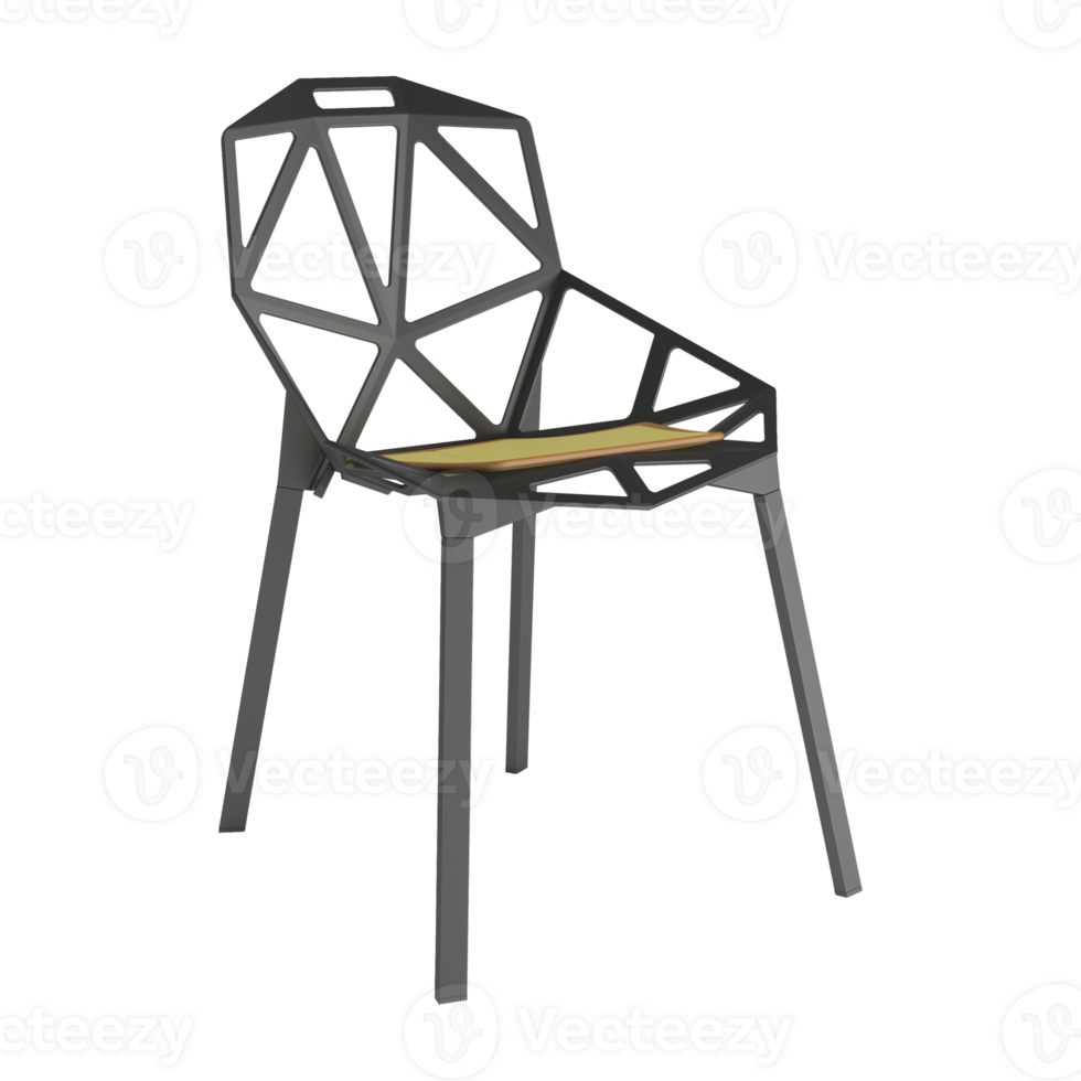 Armchair for home and office on a transparent background. isolated object png. 3D rendering png