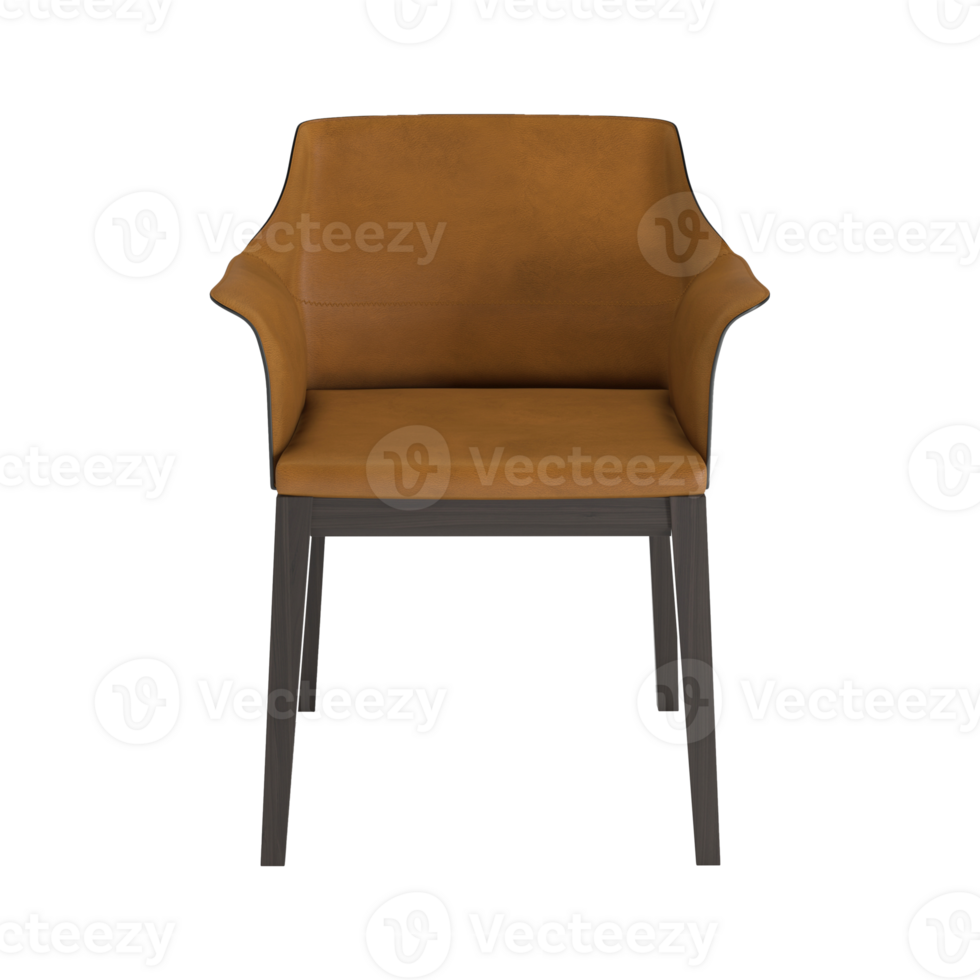 Armchair for home and office on a transparent background. isolated object png. 3D rendering png