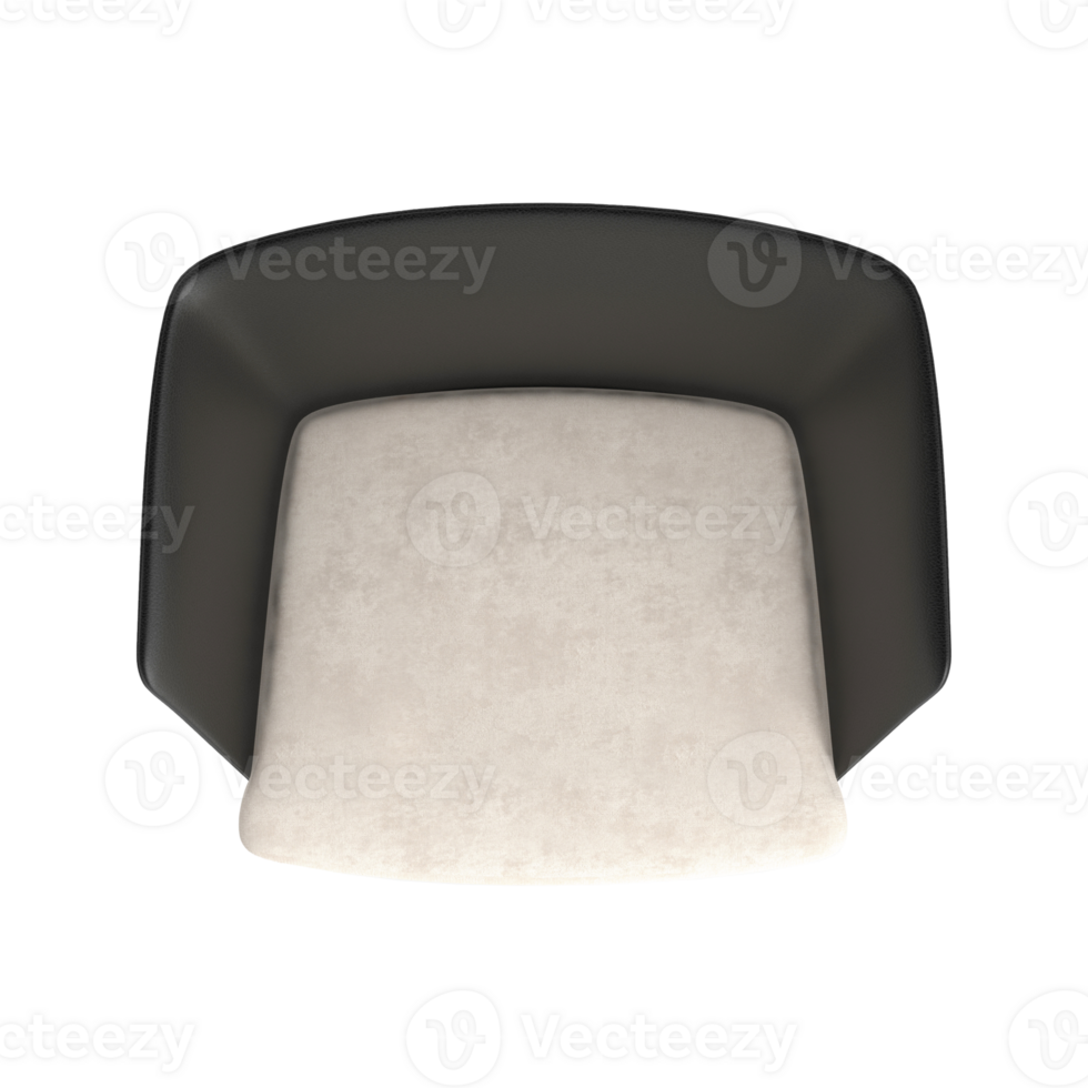 Armchair for home and office on a transparent background. isolated object png. 3D rendering png