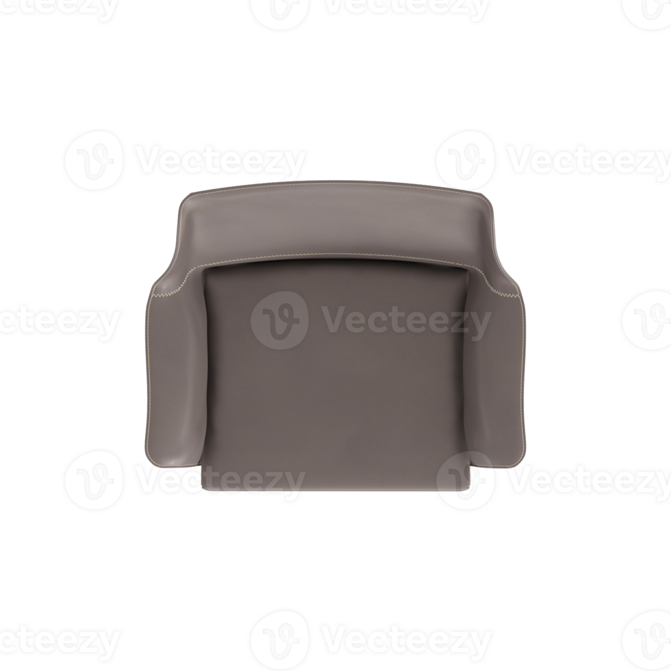 Armchair for home and office on a transparent background. isolated object png. 3D rendering png