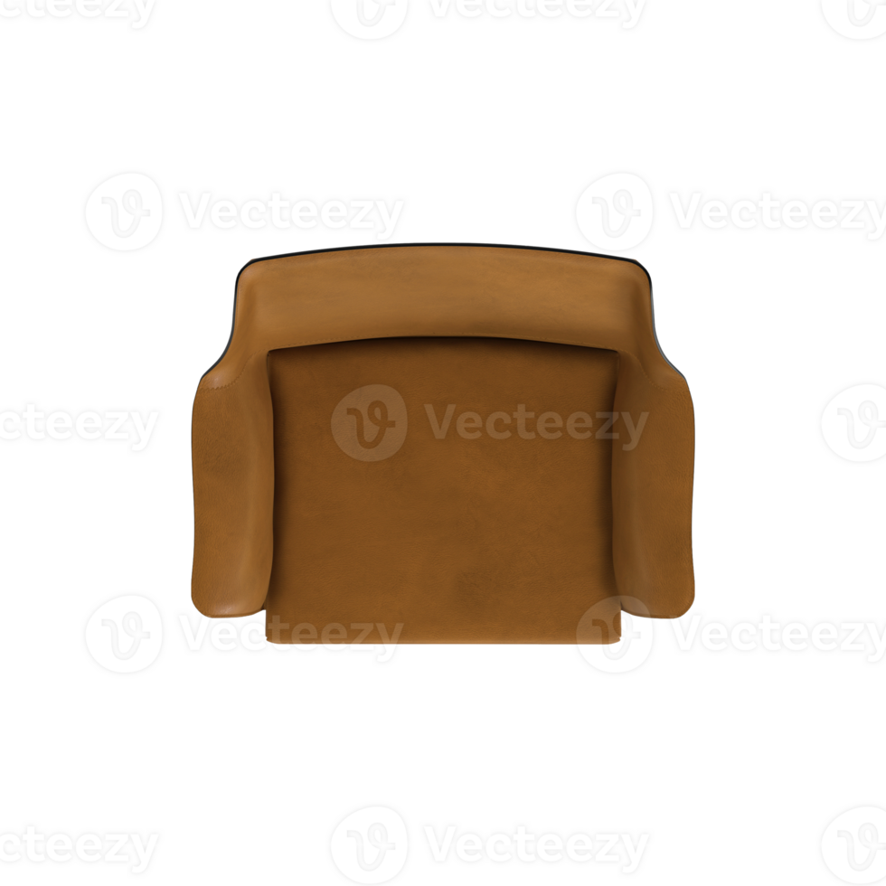Armchair for home and office on a transparent background. isolated object png. 3D rendering png