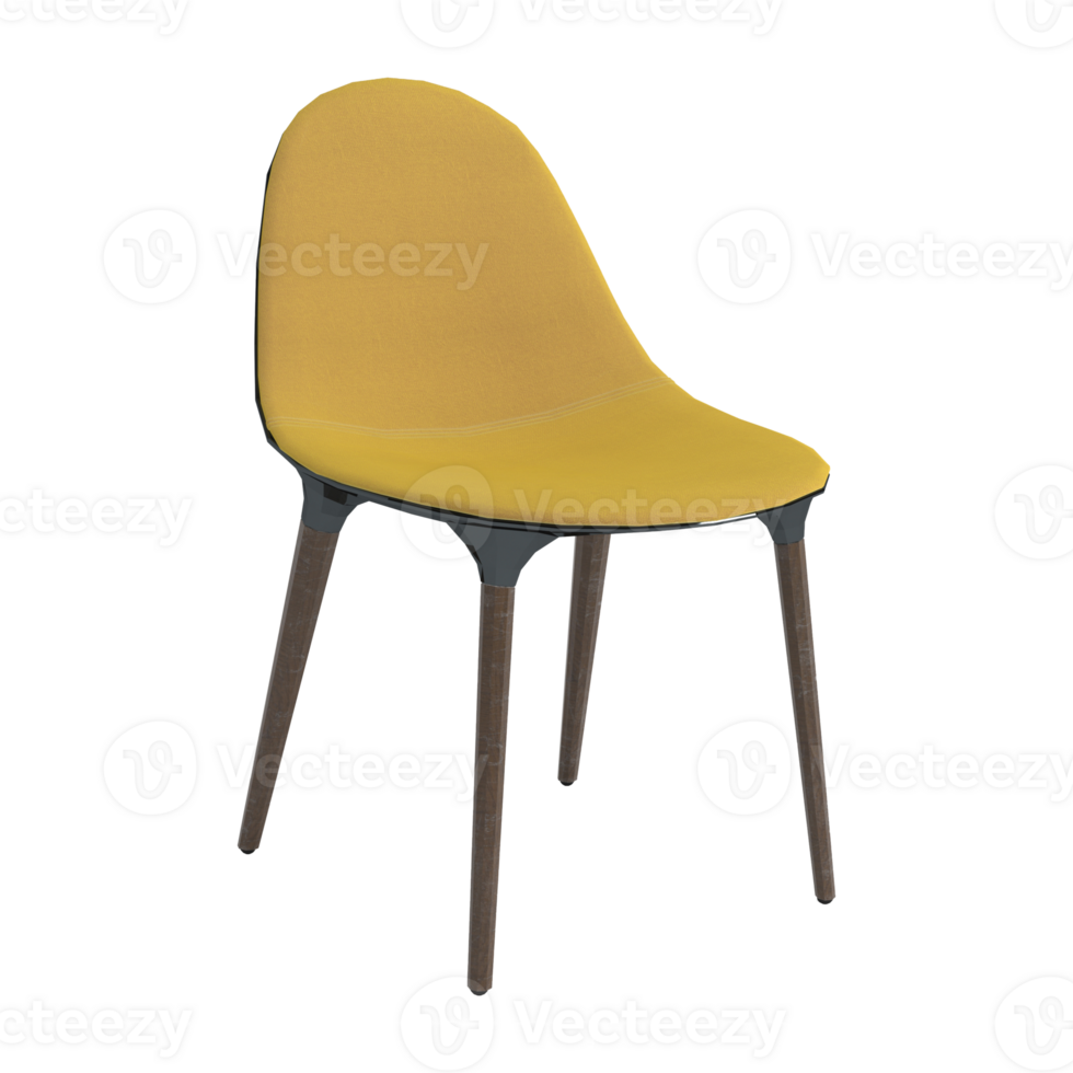 Armchair for home and office on a transparent background. isolated object png. 3D rendering png