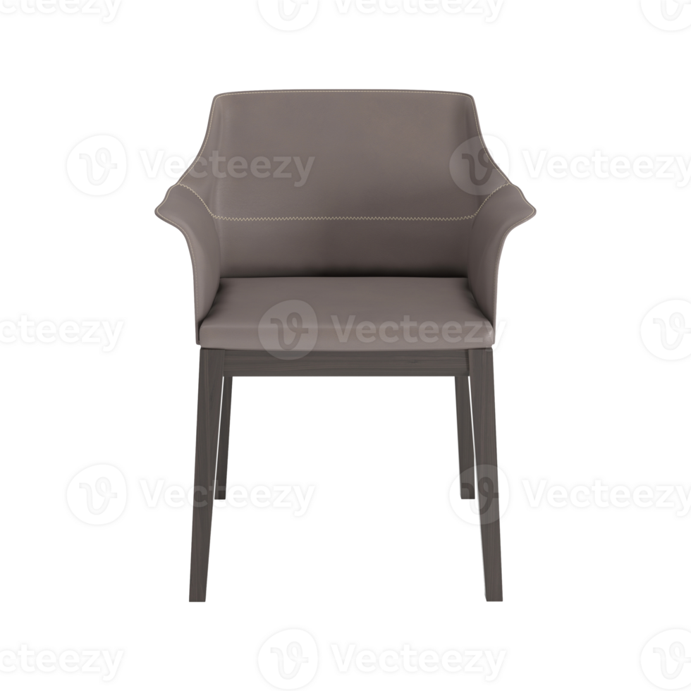 Armchair for home and office on a transparent background. isolated object png. 3D rendering png