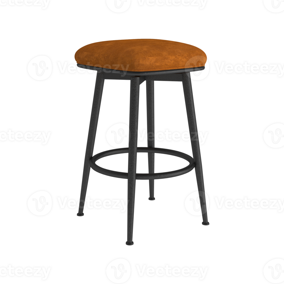 Armchair for home and office on a transparent background. isolated object png. 3D rendering png