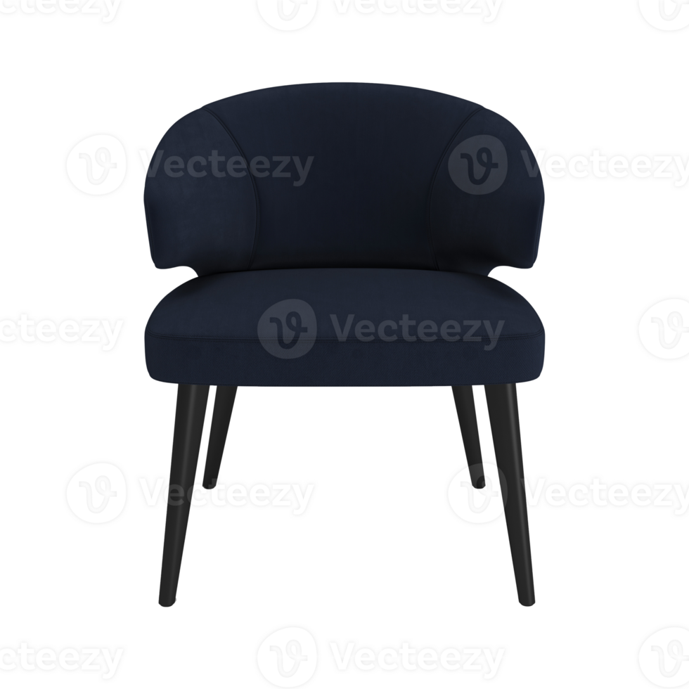 Armchair for home and office on a transparent background. isolated object png. 3D rendering png