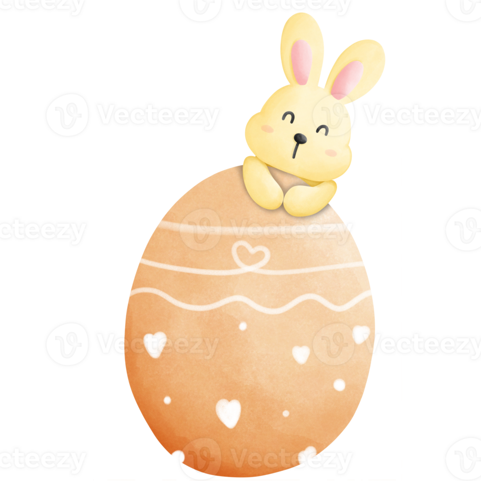 coniglietto di pasqua con uovo png