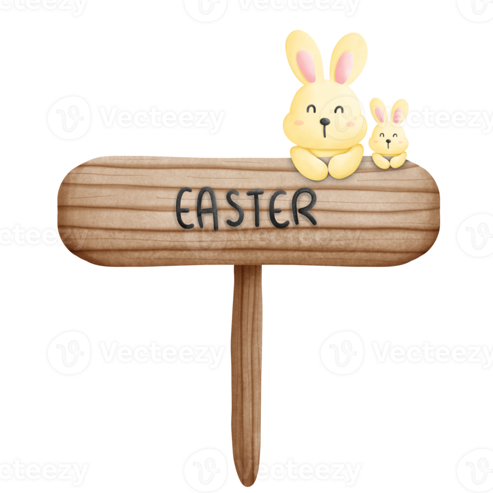 Pascua de Resurrección de madera firmar png