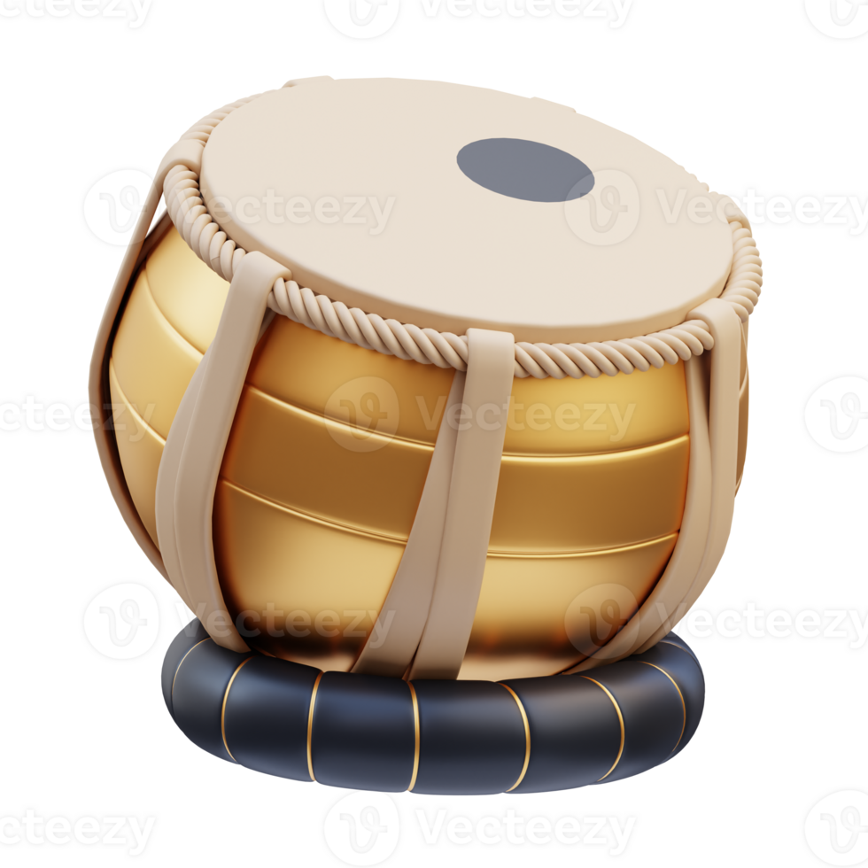 Tabla Music Tools 3D illustration png