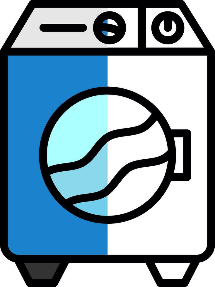 Washing machine Vector Icon Design