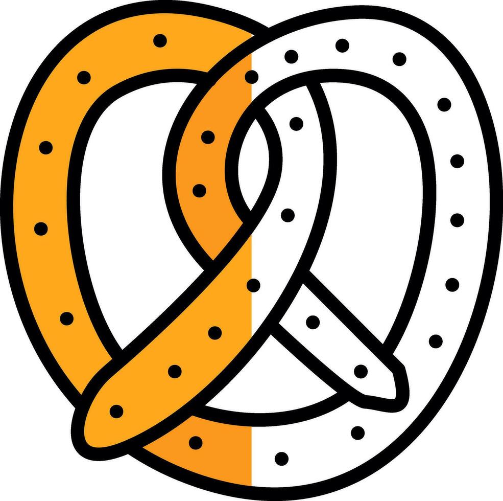 diseño de icono de vector de pretzel