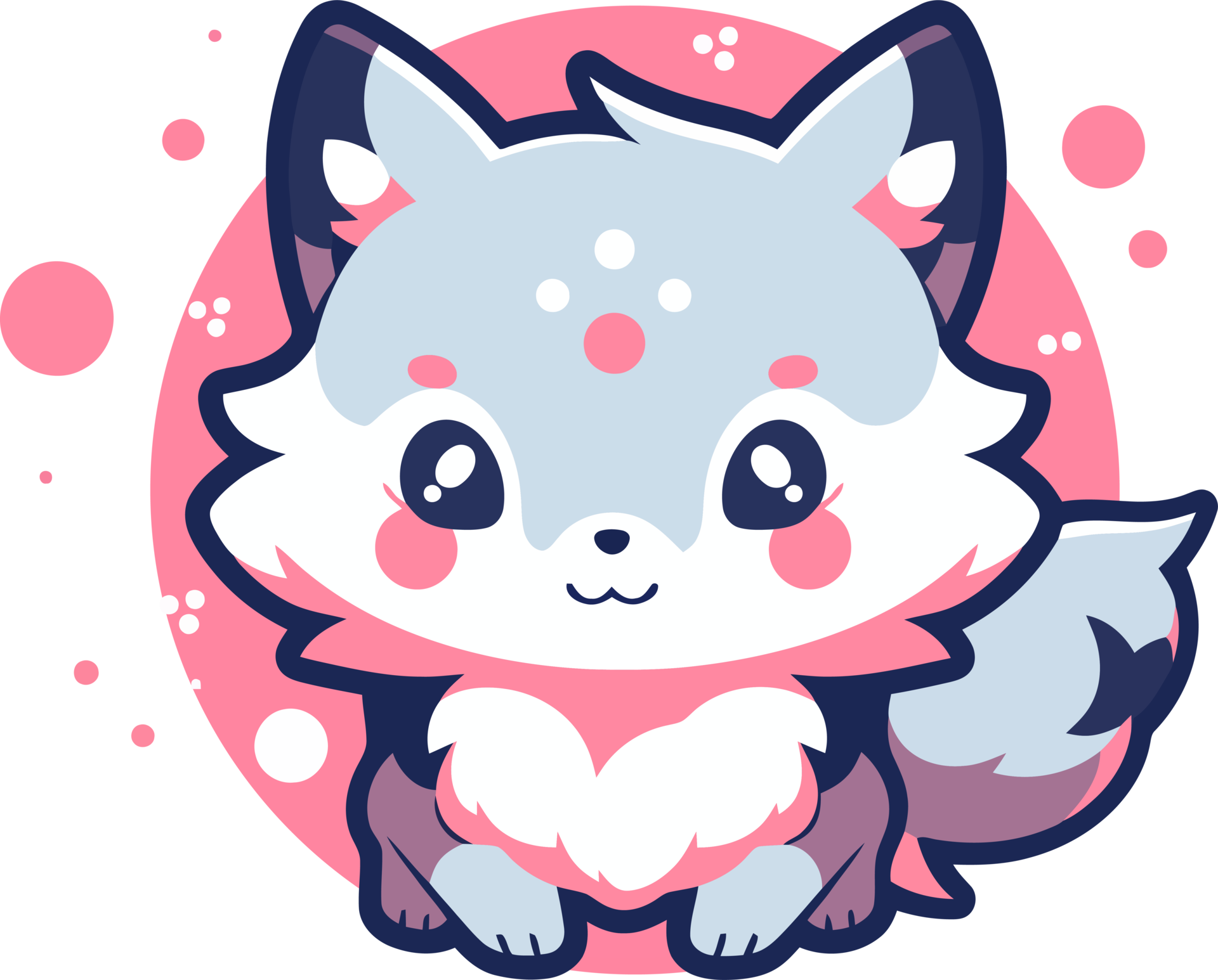 Cute Wolf In Cartoon, Animal, Cartoon, Baby PNG Transparent Image