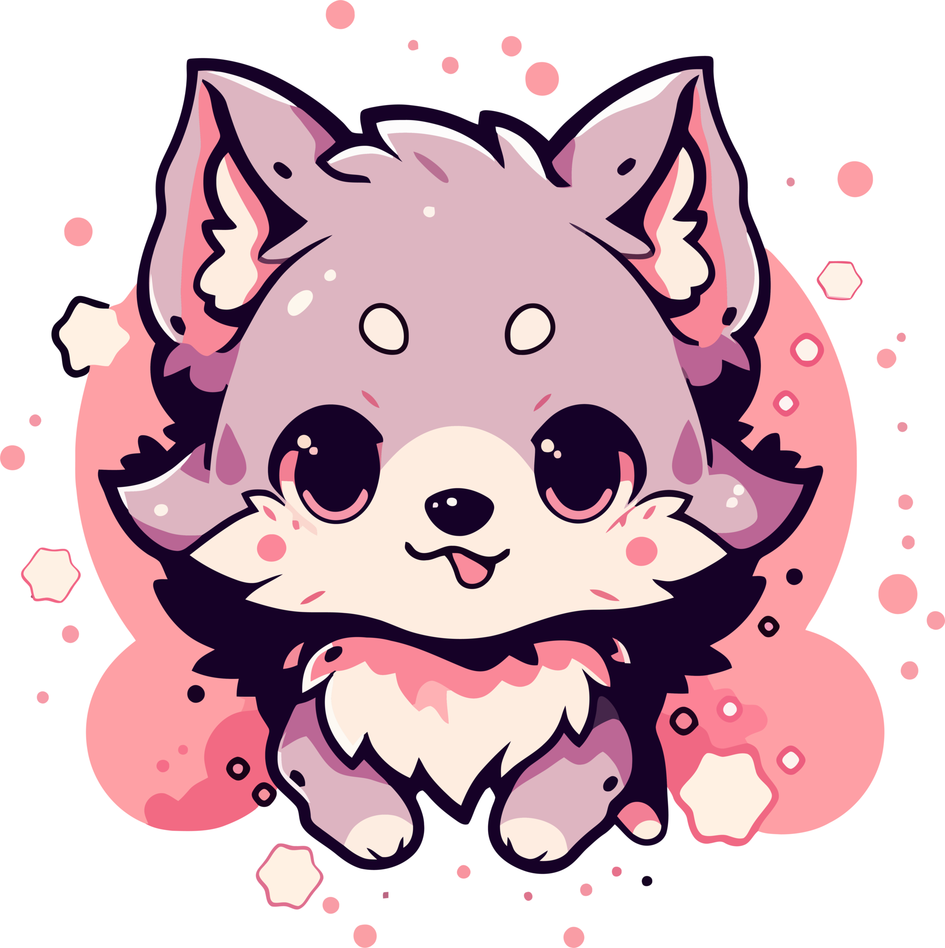 Cute Wolf In Cartoon, Animal, Cartoon, Baby PNG Transparent Image