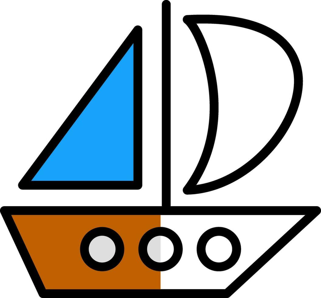 Catamaran Vector Icon Design