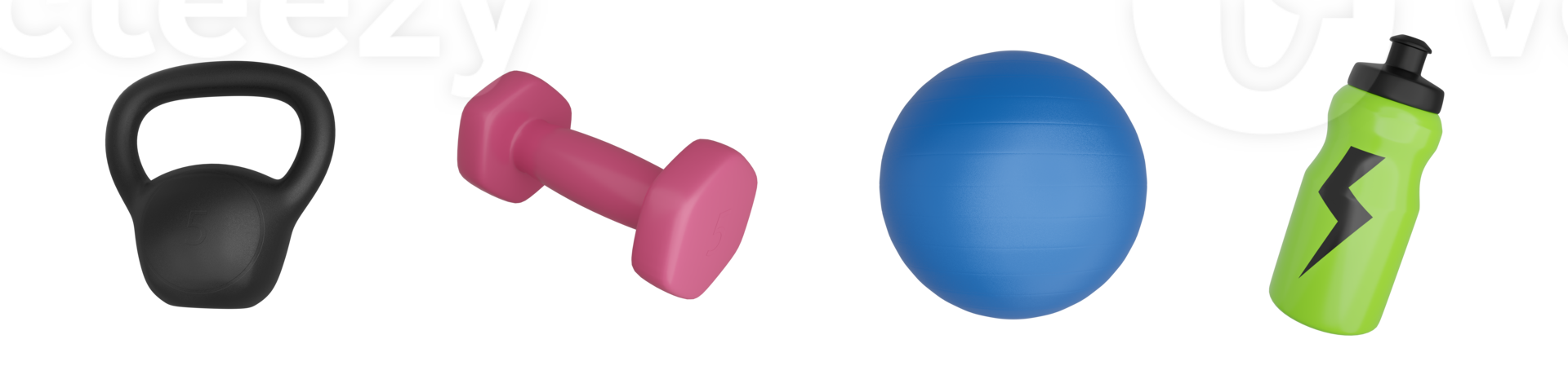 gym tools 3d set png