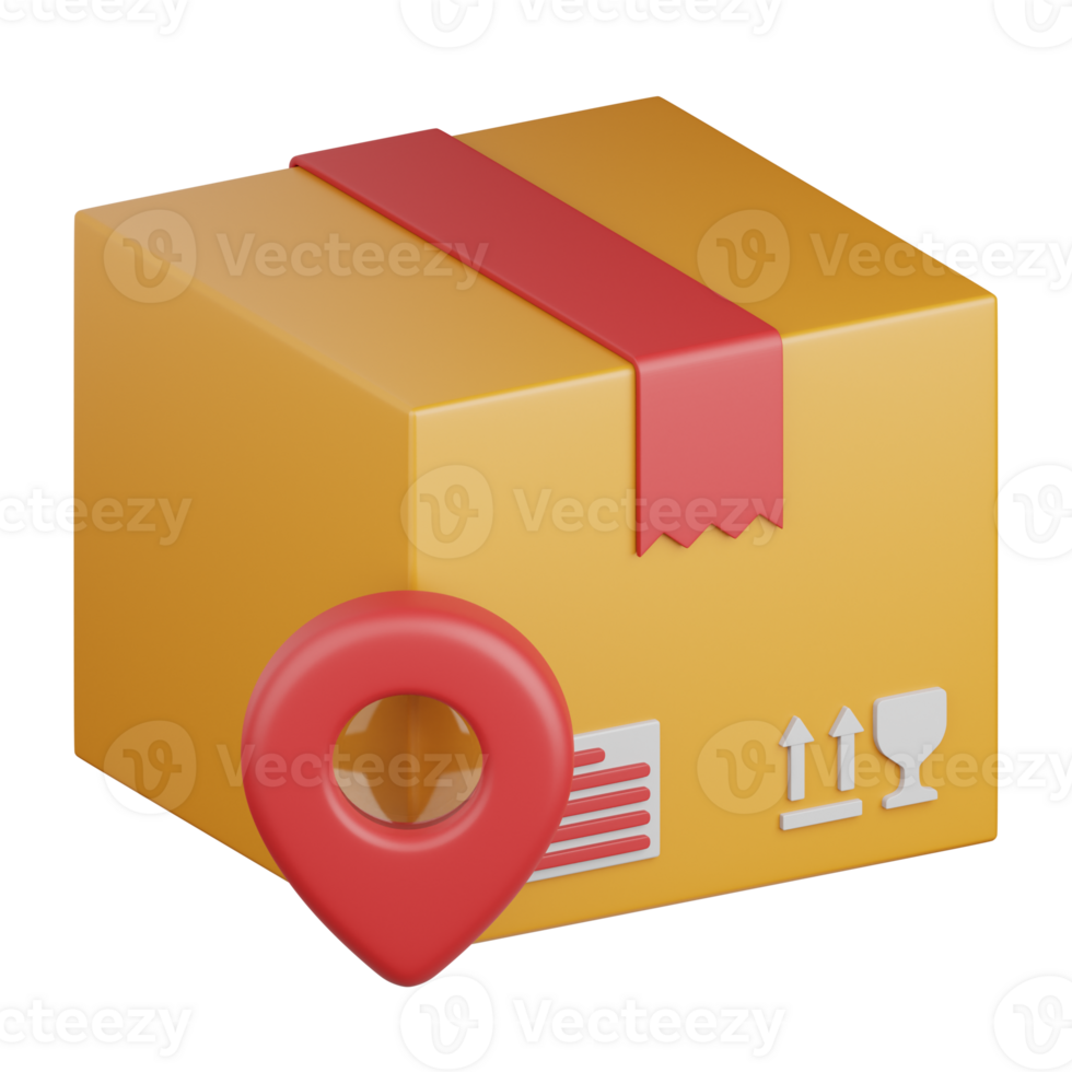 3d rendering delivery location isolated useful for ecommerce, business, retail, store, online, delivery and marketplace design element png