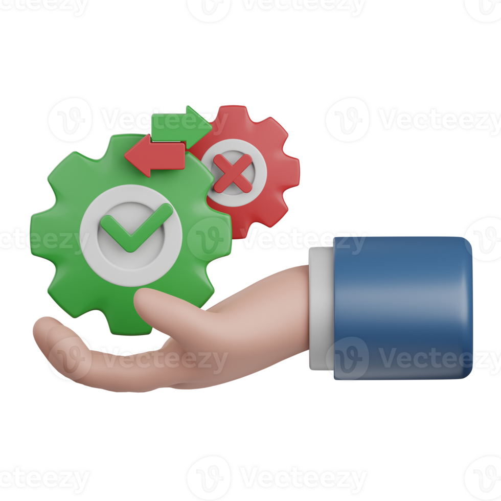 3d rendering decision isolated useful for business, analytics, web, money and finance design element png