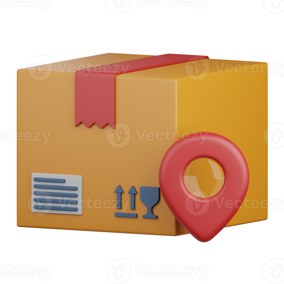3d rendering delivery location isolated useful for ecommerce, business, retail, store, online, delivery and marketplace design element png
