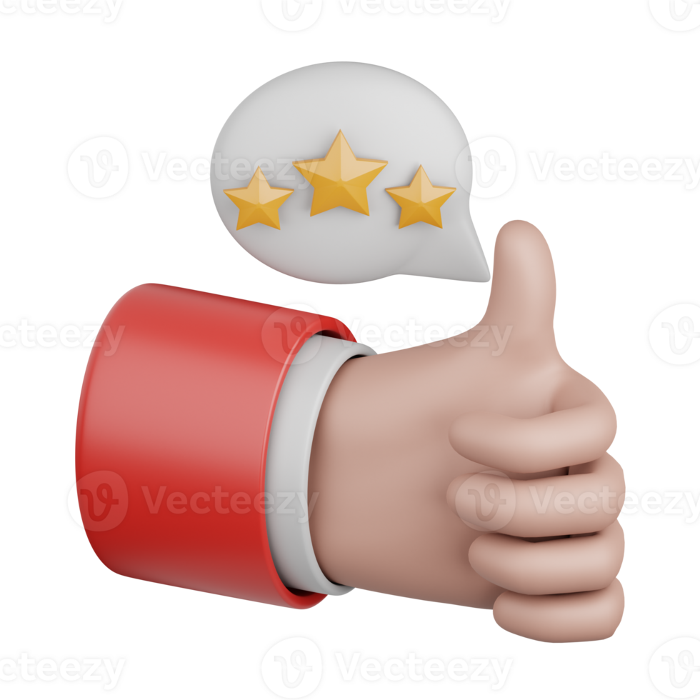 3d rendering rating isolated useful for ecommerce, business, retail, store, online, delivery and marketplace design element png