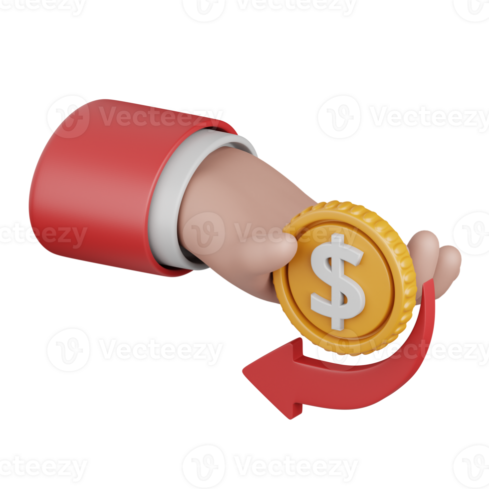 3d rendering cashback isolated useful for ecommerce, business, retail, store, online, delivery and marketplace design element png