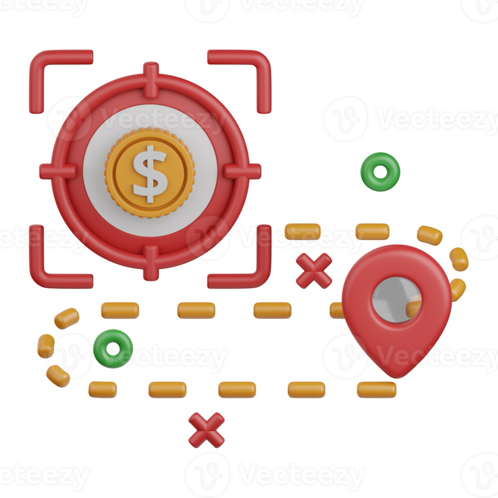 3d rendering plan isolated useful for business, analytics, web, money and finance design element png
