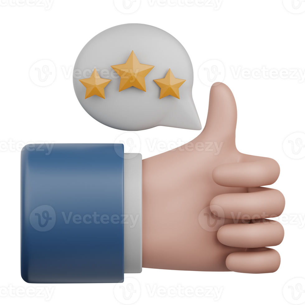 3d rendering rating isolated useful for ecommerce, business, retail, store, online, delivery and marketplace design element png