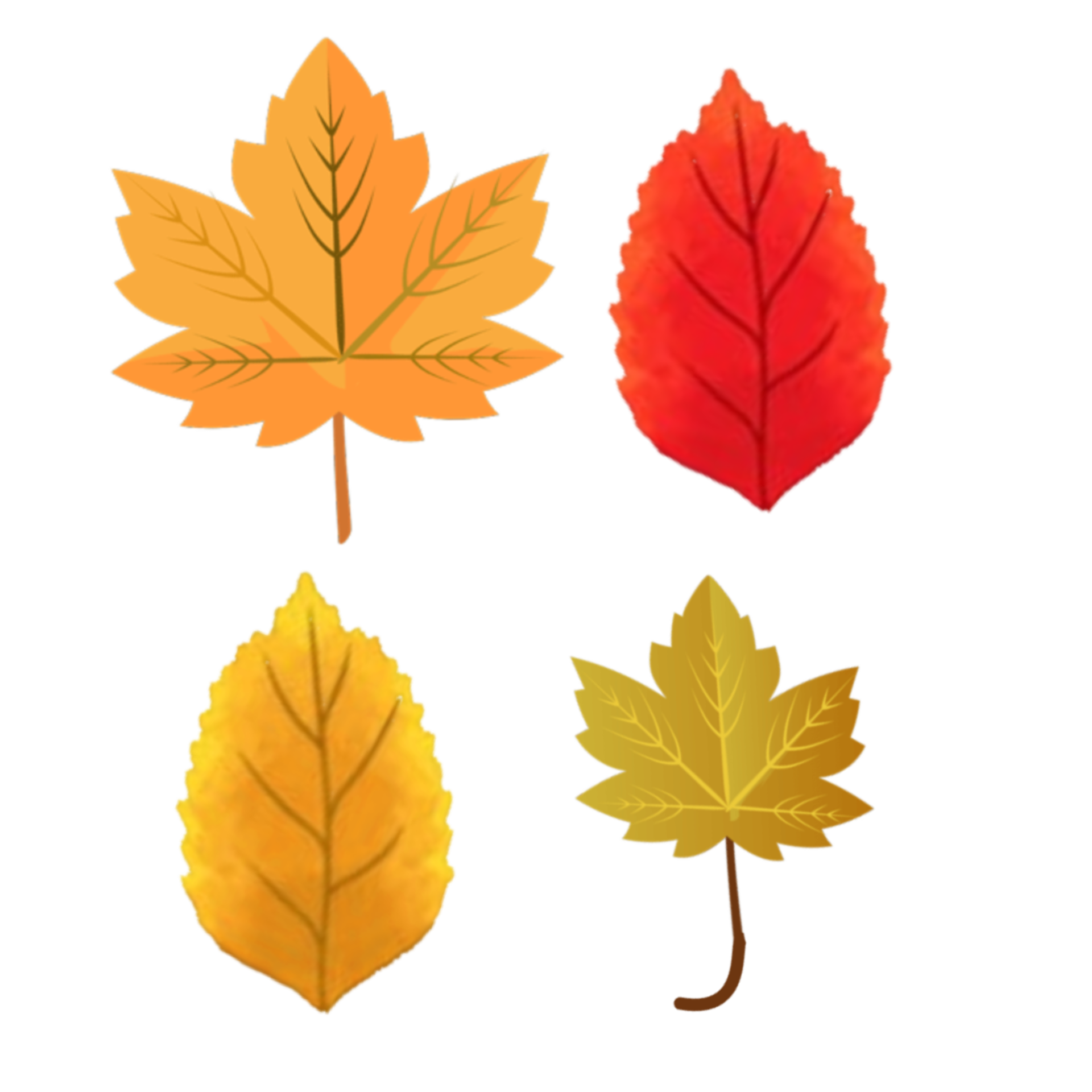 Autumn leaves borders. Nature design elements. Fall maple leaves for ...