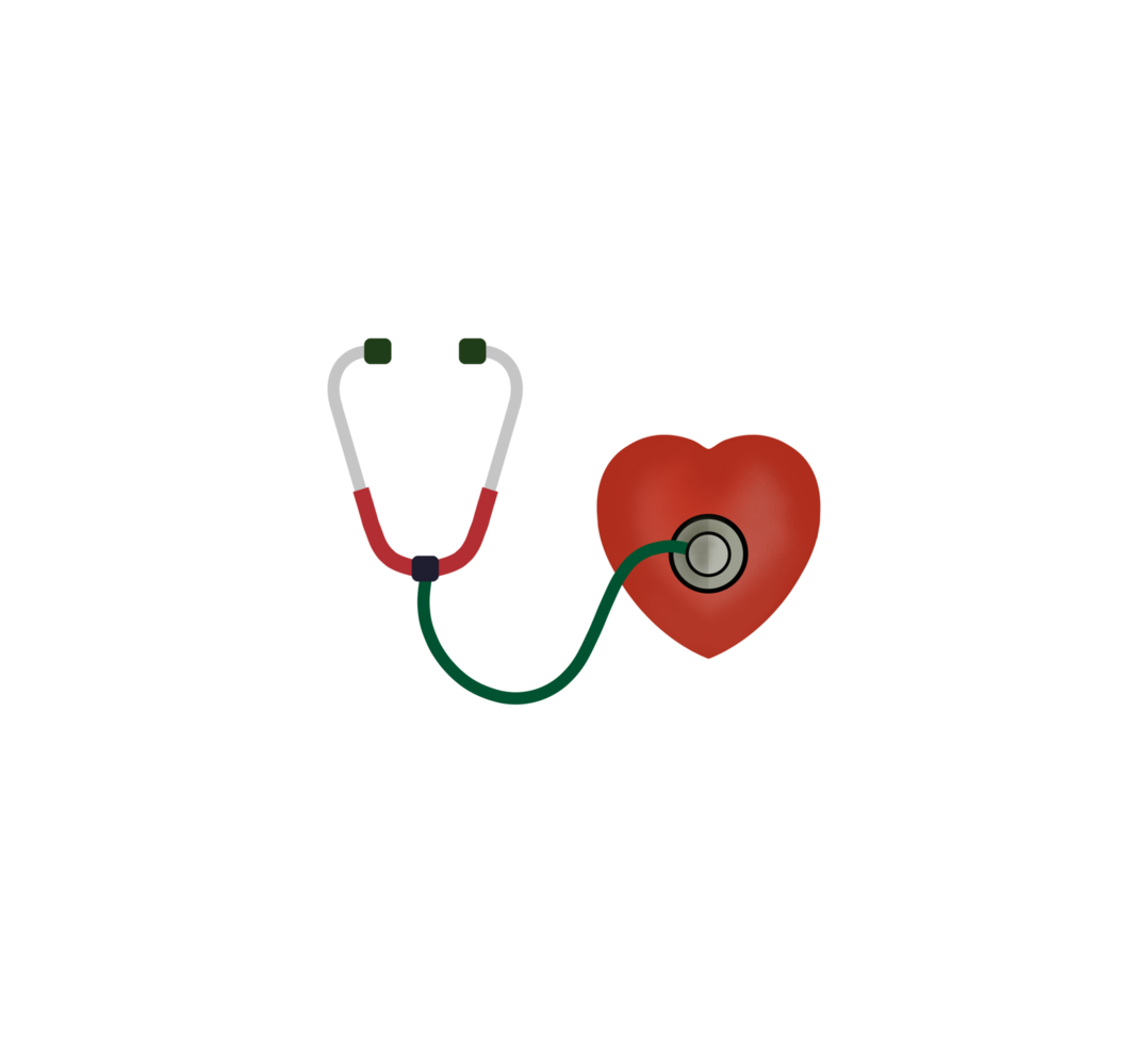 Medical and Health care concept, stethoscope heart shape, doctor pushing patient in hospital png