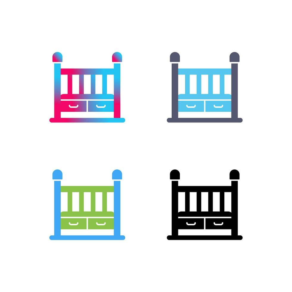 Baby Crib Vector Icon