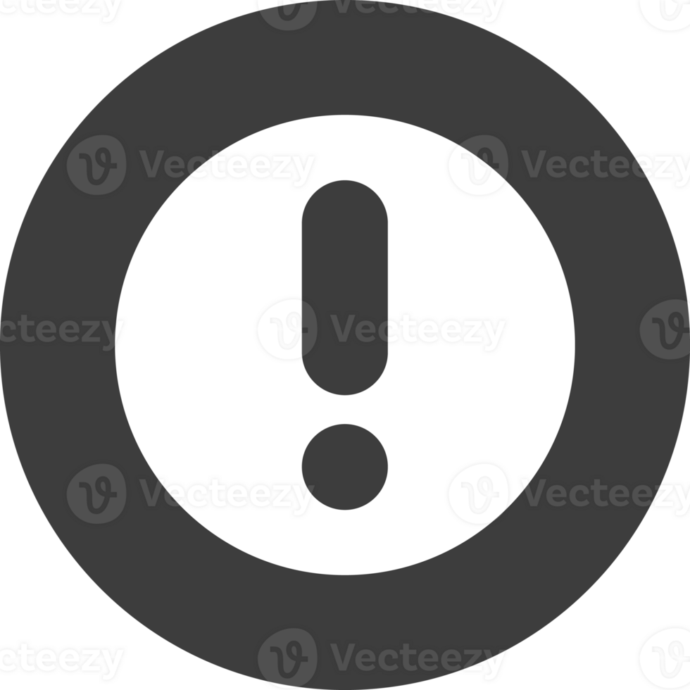Warn icon in black circle. png