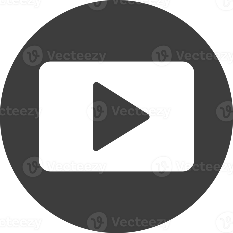 Play folder icon in black circle. png