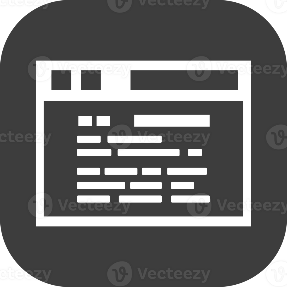 Programming icon in black square. png