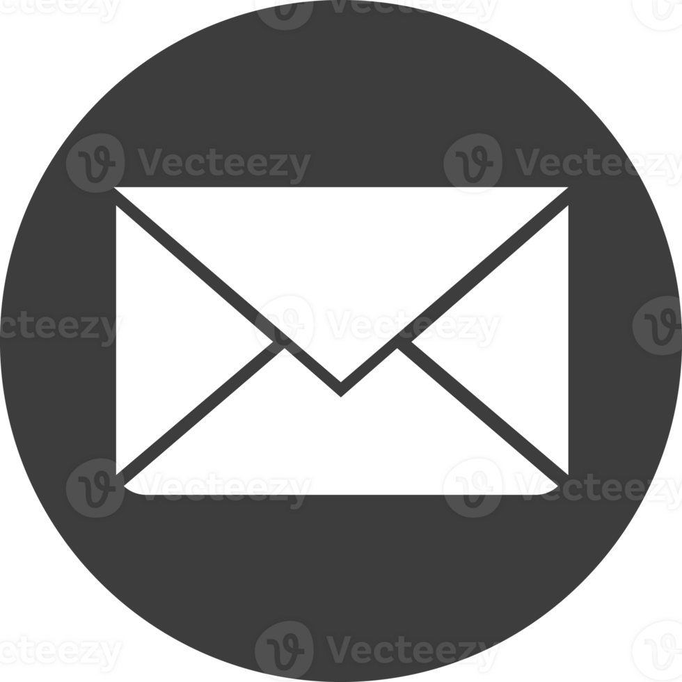 Email icon in black circle. png