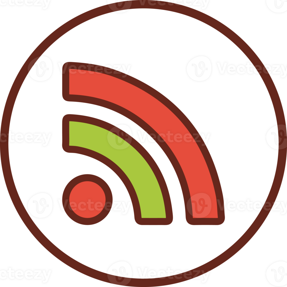 Wifi flat icon in circle. png