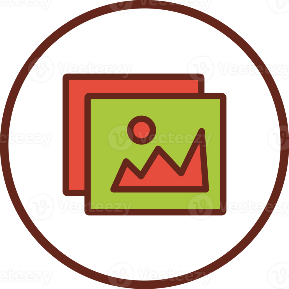 Image flat icon in circle. png