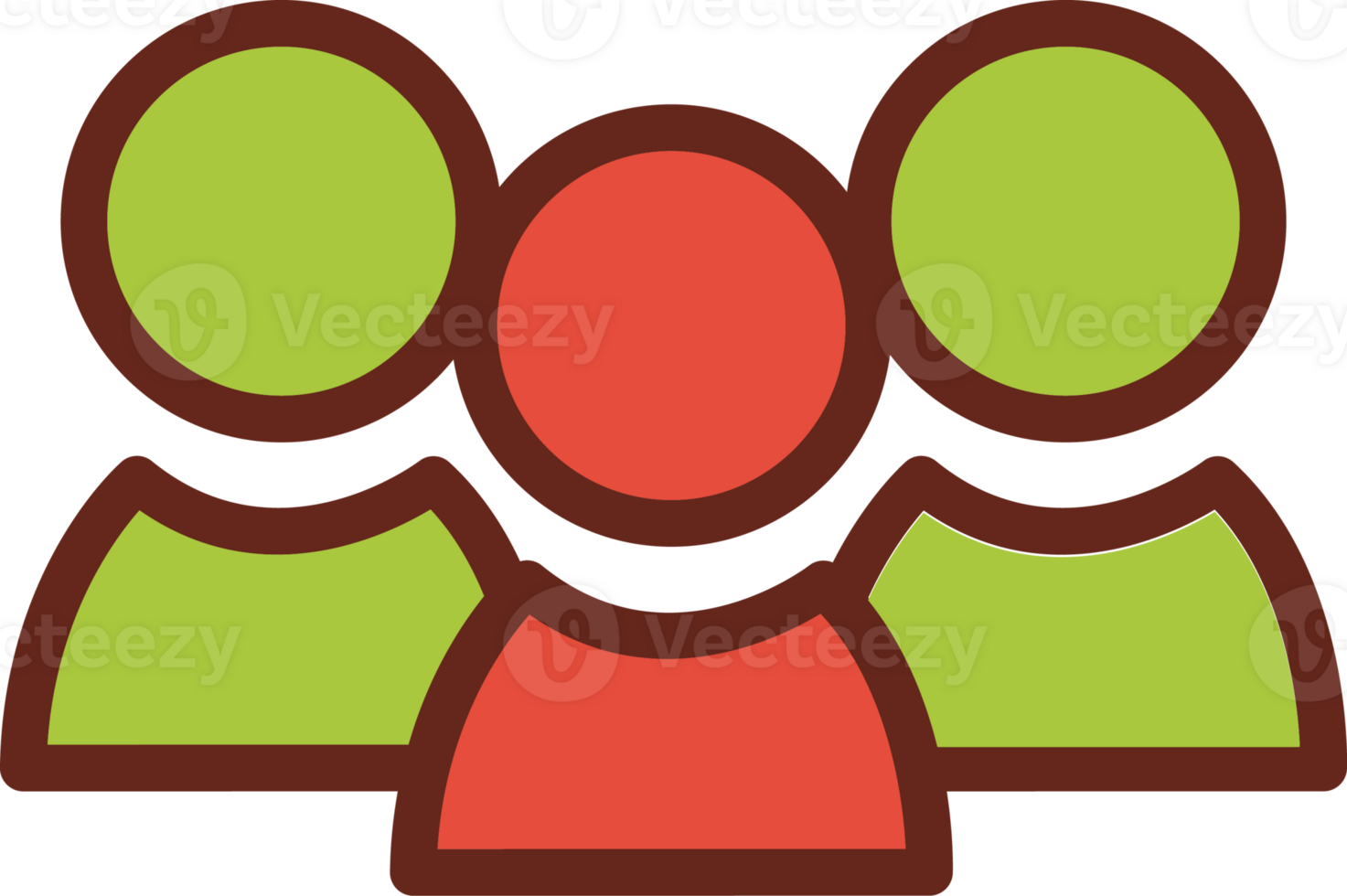 Worker flat icon 3 colors. png