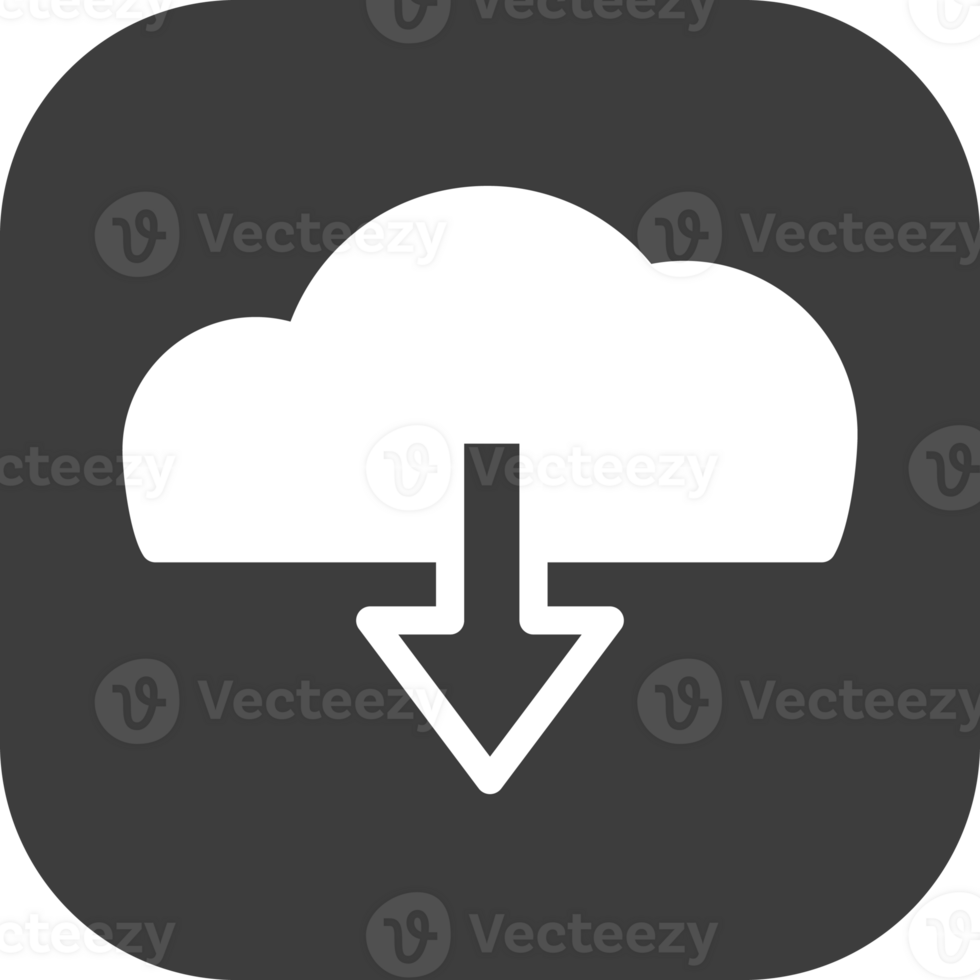 Download icon in black square. png