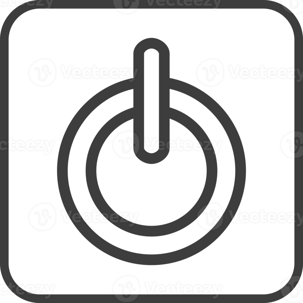 energia pulsante icona nel magro linea nero piazza cornici. png