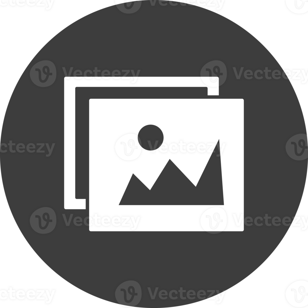 Image icon in black circle. png