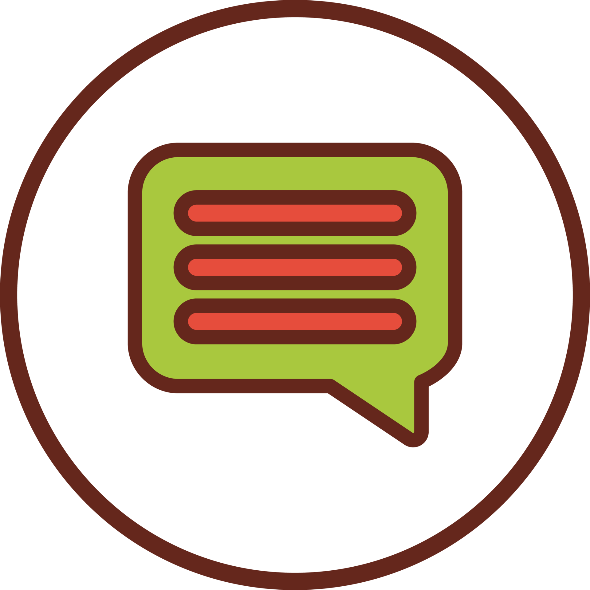 Message flat icon in circle. 25213501 PNG