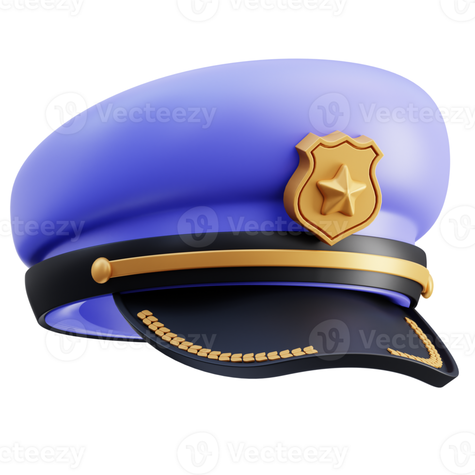 Police Hat 3D Illustration png