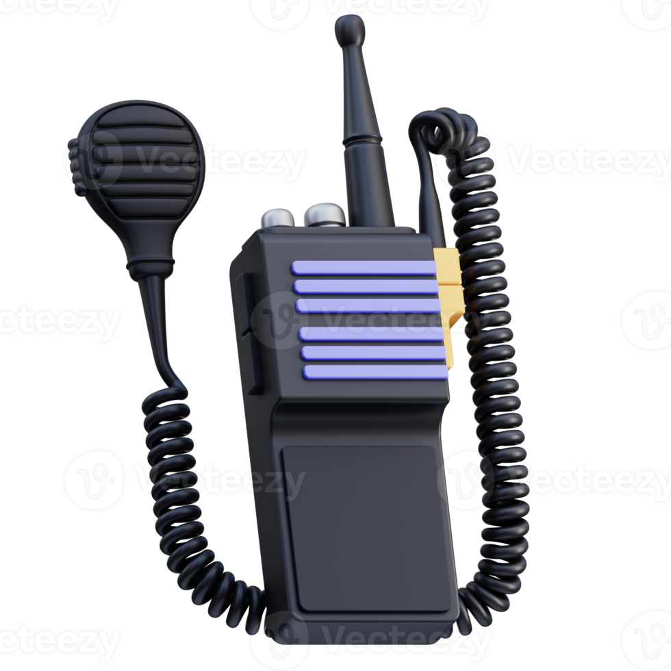 Police Radio 3D Illustration png