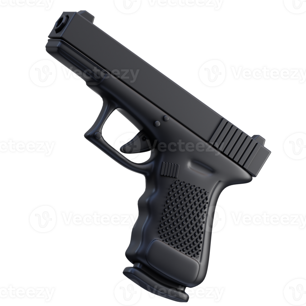 Police handgun 3D Illustration png