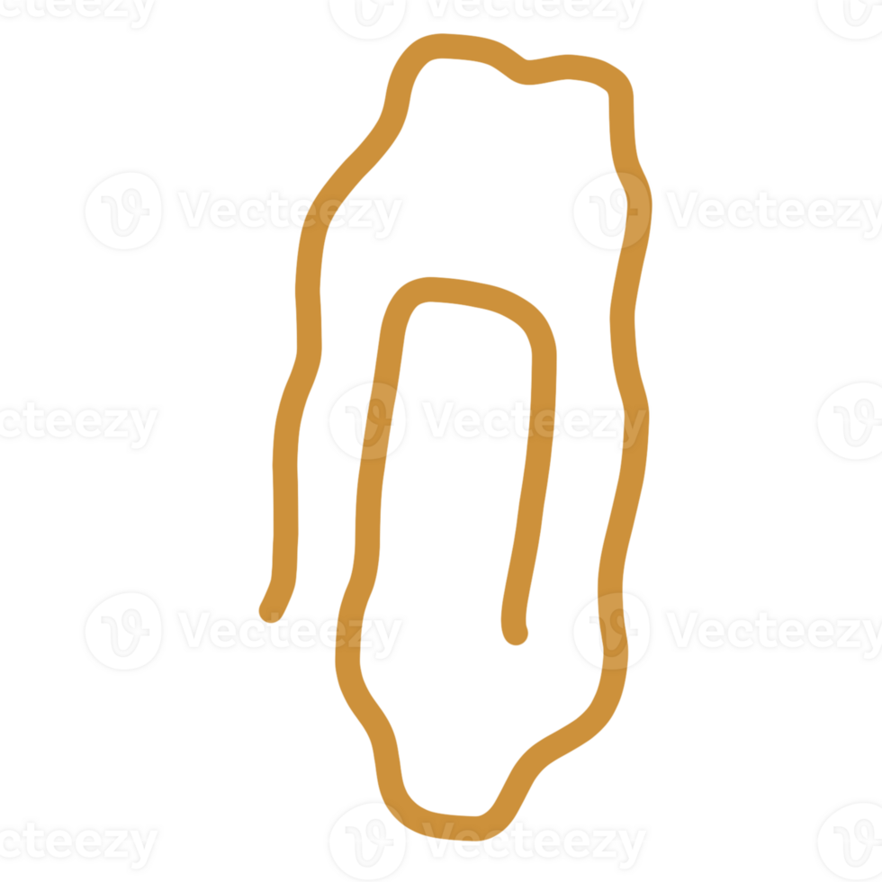 Line art doodle curve png
