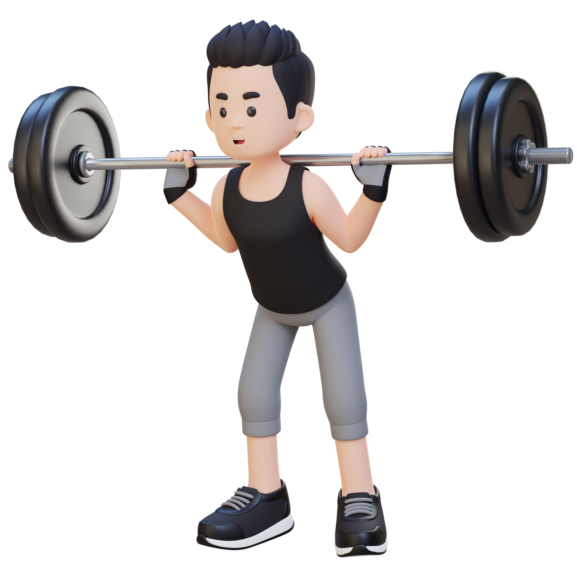 3D Sportsman Character Building Lower Body Strength With Barbell Squat 3d-sportsman-character-building-lower-body-strength-with-barbell-squat