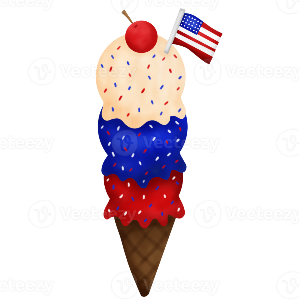 fourth of july ice cream pie