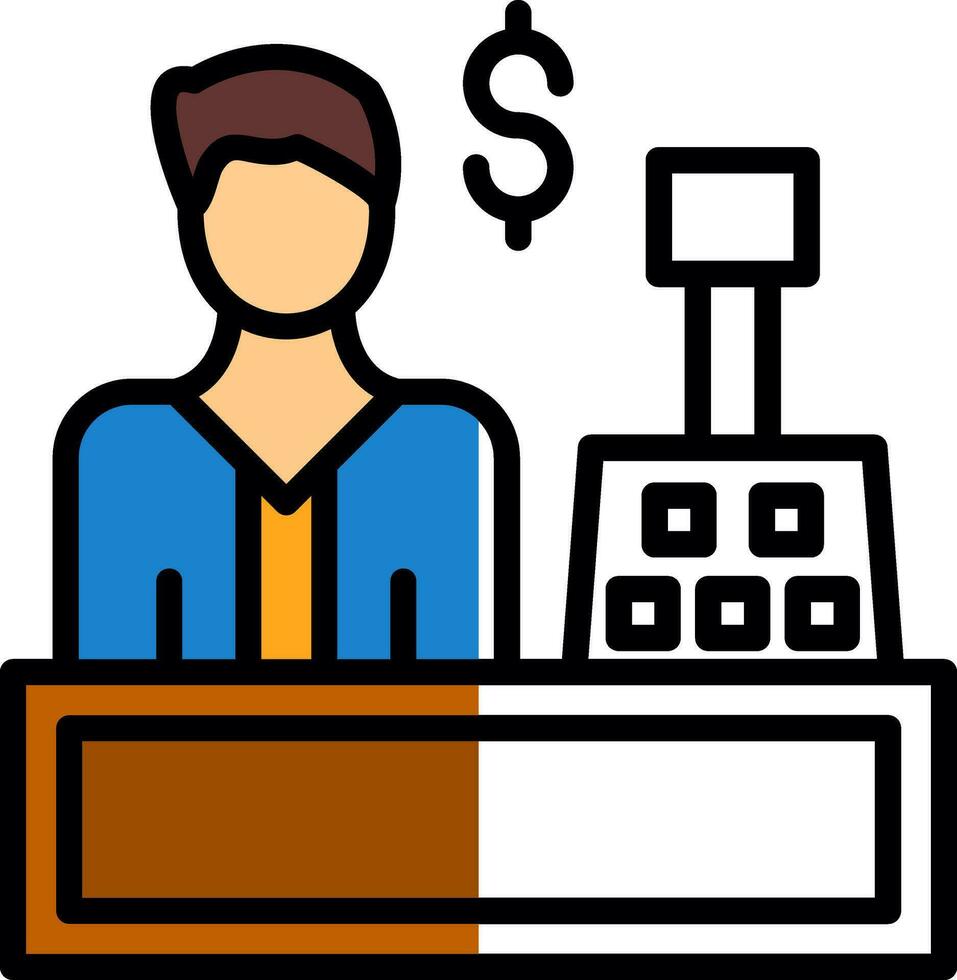 Cashier Vector Icon Design