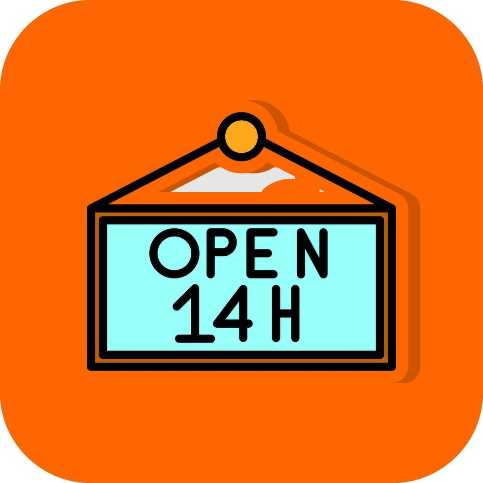 Opening hours Vector Icon Design