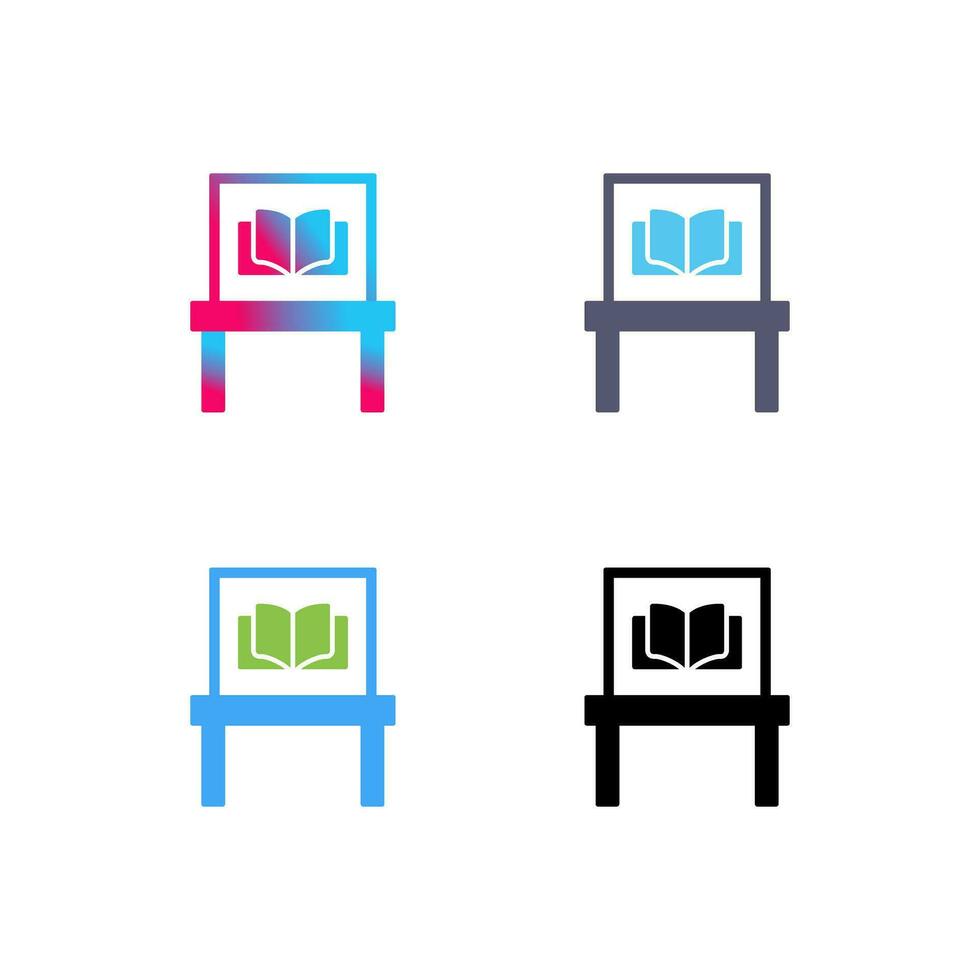 Ancient Book Exhibit Vector Icon