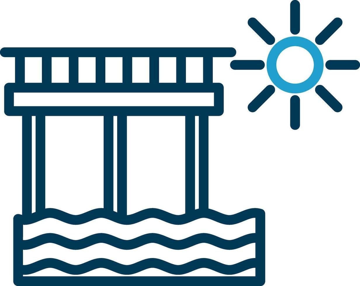 diseño de icono de vector de muelle