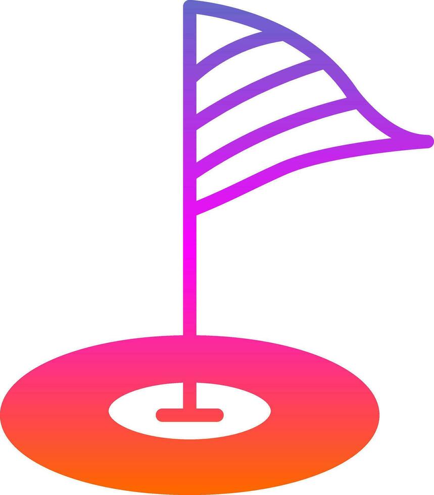 Golf flag Vector Icon Design